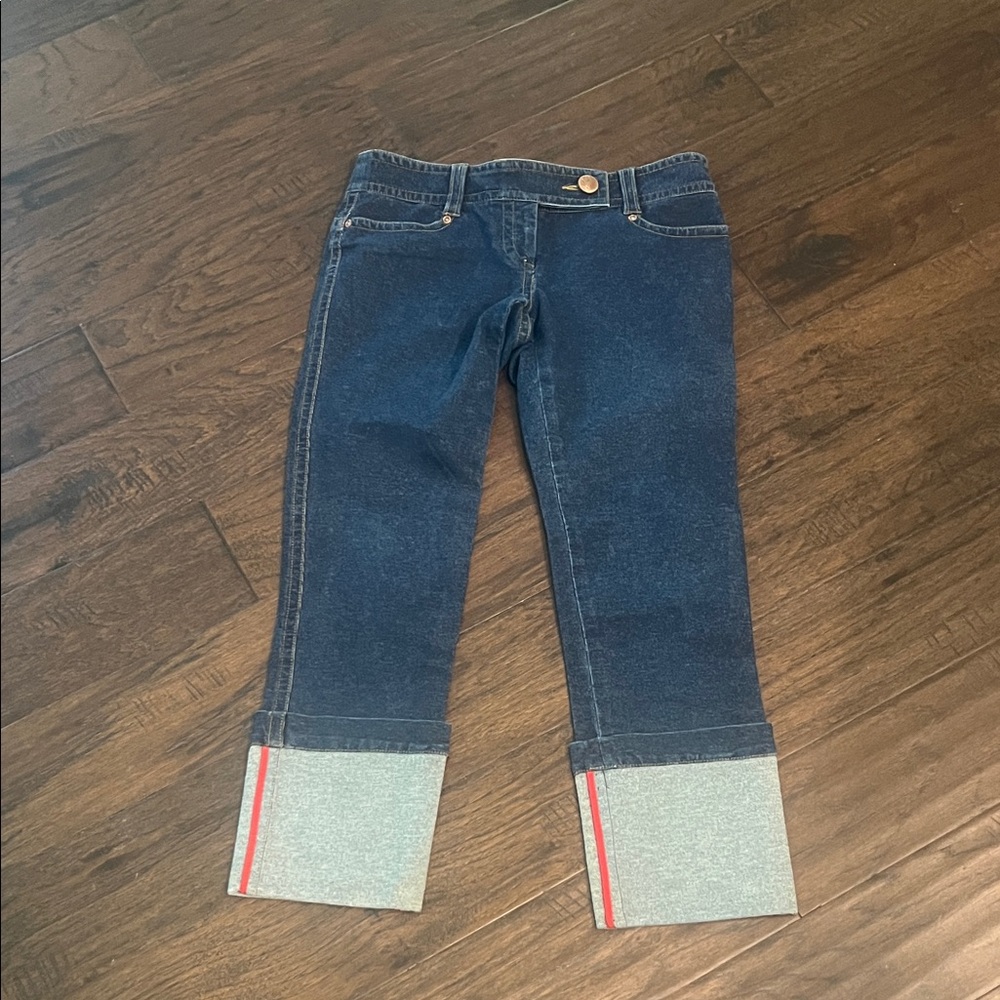 Diane Von Furstenberg Red and Blue Denim
